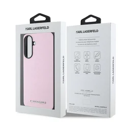 Telefontok Samsung Galaxy A56 5G  - Karl Lagerfeld Saffiano Metal Logo Case - pink hátlap tok-5