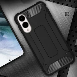 Samsung Galaxy S25 Edge telefontok - Forcell Defender II - fekete ütésálló hátlap tok-3