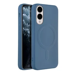 Samsung Galaxy S25 Edge telefontok - MagSafe kompatibilis kék szilikon hátlap tok-1