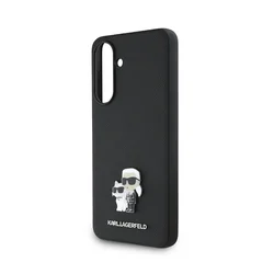 Telefontok Samsung Galaxy A56 5G - Karl Lagerfeld - Karl & Choupette - hátlap tok, fekete-3