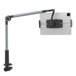 Baseus Otaku Lazy Pro - asztali telefon / tablet tartó állvány - univerzális - szürke-2