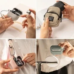 Samsung Galaxy Buds 3 / 3 FE / 3 Pro tartó - RINGKE ONYX MAGNETIC MAGSAFE szürke tok, karabinerrel-2