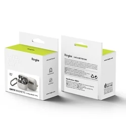Samsung Galaxy Buds 3 / 3 FE / 3 Pro tartó - RINGKE ONYX MAGNETIC MAGSAFE szürke tok, karabinerrel-7
