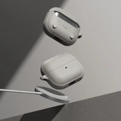 Samsung Galaxy Buds 3 / 3 FE / 3 Pro tartó - RINGKE ONYX MAGNETIC MAGSAFE szürke tok, karabinerrel-3
