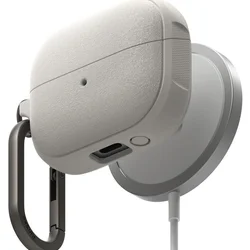 Samsung Galaxy Buds 3 / 3 FE / 3 Pro tartó - RINGKE ONYX MAGNETIC MAGSAFE szürke tok, karabinerrel-6