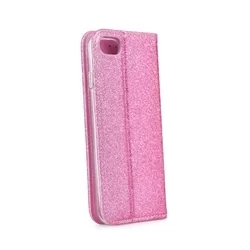 Telefontok Samsung Galaxy A10 - pink Shiny mágneses szilikon keretes könyvtok-2