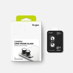 Samsung Galaxy S25 Edge üvegfólia - RINGKE kamera üvegfólia fekete kerettel/gyűrűvel-5