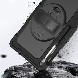 Samsung Galaxy Tab S10 FE+ 13,1 coll (SM-X620, SM-X626) tablettok - SOLID360 ütésálló, kitámasztható, fekete tablet tok-2