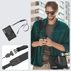 Samsung Galaxy Tab S10 FE+ 13,1 coll (SM-X620, SM-X626) tablettok - SOLID360 ütésálló, kitámasztható, fekete tablet tok-5