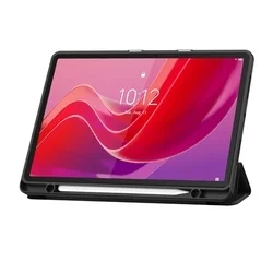 Lenovo Tab M11 (TB-330, 11,0 coll) tablettok - fekete smart case tablet tok, ceruza tartóval-2