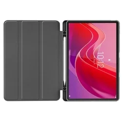 Lenovo Tab M11 (TB-330, 11,0 coll) tablettok - fekete smart case tablet tok, ceruza tartóval-4