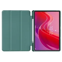 Lenovo Tab M11 (TB-330, 11,0 coll) tablettok - zöld smart case tablet tok, ceruza tartóval ﻿-5