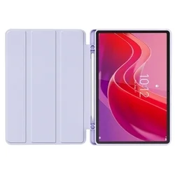 Lenovo Tab M11 (TB-330, 11,0 coll) tablettok - lila smart case tablet tok, ceruza tartóval-3