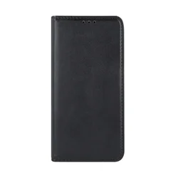 Telefontok Xiaomi Redmi Note 14 5G - Smart Magnetic fekete szilikon keretes mágneses könyvtok-1