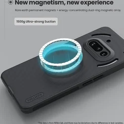 Nothing Phone (3a) telefontok - Nillkin Super Frosted - fekete hátlap tok beépített mágnessel (MagSafe tartóval kompatibilis)-3