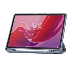 Lenovo Tab M11 (TB-330, 11,0 coll) tablettok - szürkéskék smart case tablet tok, ceruza tartóval-2