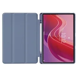 Lenovo Tab M11 (TB-330, 11,0 coll) tablettok - szürkéskék smart case tablet tok, ceruza tartóval-5