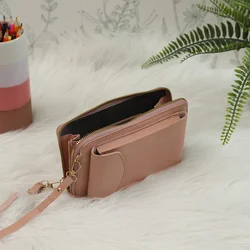 Univerzális telefontartó és pénztárca táska - púder pink-5