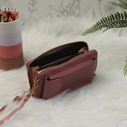 Univerzális telefontartó és pénztárca táska - mályva szín-4