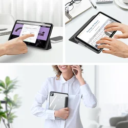 Samsung Galaxy Tab A7 Lite (SM-T220, SM-T225) 8,7 tablettok - DUX DUCIS TOBY fekete ütésálló tok-6