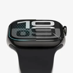 Huawei Watch Fit 3 / 4 - okosóra flexi üvegfólia fekete kerettel (2db) ﻿-1