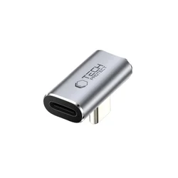 Tech-Protect Ultraboost Aa03 adapter - Type-C / Type-C (USB-C) porttal, 90°-ban elfordított, szürke-1