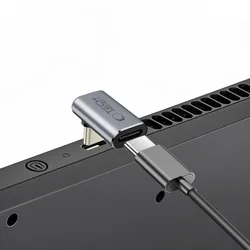 Tech-Protect Ultraboost Aa02 adapter - Type-C / Type-C (USB-C) porttal, 90°-ban elfordított, szürke-3