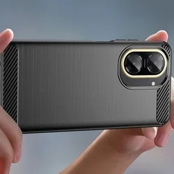 Xiaomi Redmi A5 telefontok - Carbon Fiber fekete szilikon hátlap tok-3