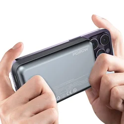 Dudao TGK1 Powerbank - szürke vezetékes (USB-C) és Wireless (MagSafe kompatibilis) power bank 10 000 mAh, 15W-1