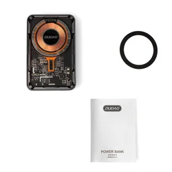 Dudao TGK1 Powerbank - szürke vezetékes (USB-C) és Wireless (MagSafe kompatibilis) power bank 10 000 mAh, 15W-9