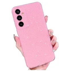 Samsung Galaxy A54 5G telefontok - Larte shiny - pink csillámos hátlap tok-1