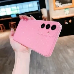 Samsung Galaxy A54 5G telefontok - Larte shiny - pink csillámos hátlap tok-2