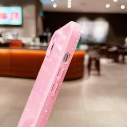 iPhone 14 telefontok- Larte shiny - pink csillámos hátlap tok-4