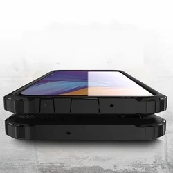 Telefontok Samsung Galaxy A20e - Forcell Defender II fekete ütésálló hátlap tok-1