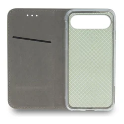 iPhone 17 Air telefontok - Smart Magnetic zöld szilikon keretes mágneses könyvtok-3