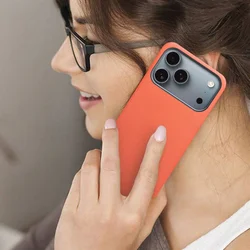 iPhone 17 Pro Max telefontok - piros szilikon hátlap tok ﻿-3