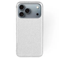 iPhone 17 Pro Max telefontok - Ezüst Shiny hátlap tok-1