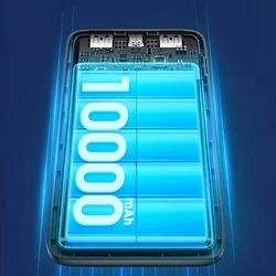 Dudao K18 - USB / Type-C (USB-C) / MicroUSB fekete powerbank, 10000 mAh-4