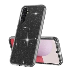 Samsung Galaxy A14 5G telefontok - Larte shiny - fekete csillámos hátlap tok ﻿-2