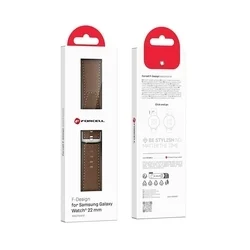 Xiaomi Watch 2 / 2 Pro okosóra szíj - barna eco bőr szíj (22 mm)-5