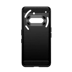 Nothing Phone (3a) telefontok - Carbon Fiber fekete szilikon hátlap tok-3