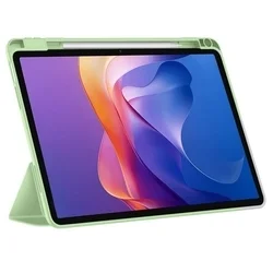 Tablettok Xiaomi Redmi Pad 2 (11 coll) - kaktuszzöld smart case, ceruza tartóval-3