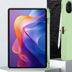 Tablettok Xiaomi Redmi Pad 2 (11 coll) - kaktuszzöld smart case, ceruza tartóval-9
