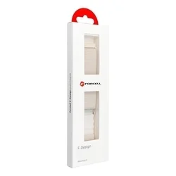 Samsung Galaxy Watch 3 (41 mm) okosóra szíj - F- Design FS05 - bézs szövet szíj (szíj szélesség: 20 mm)-1