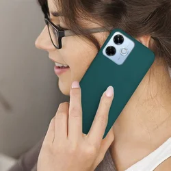 Xiaomi Redmi 13x telefontok - zöld szilikon hátlap tok-3