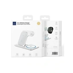 WiWU W020 - 3in1 fehér vezeték nélküli (Wireless) összecsukható töltőpad, 15W-6