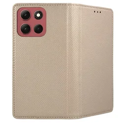 Telefontok Motorola Moto G86 5G - arany mágneses szilikon keretes könyvtok-2