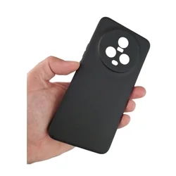 Telefontok Honor Magic5 - fekete szilikon hátlap tok-2