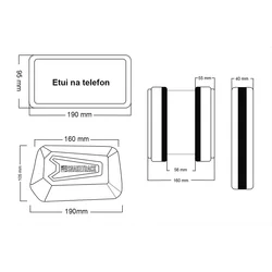 Snake Track - univerzális, vízálló kerékpárvázra szerelhető, fekete táska-3