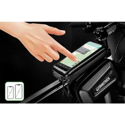 Snake Track - univerzális, vízálló kerékpárvázra szerelhető, fekete táska-5